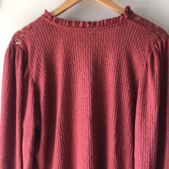 Maurice Long Sleeve Blouse Red/Orange NWT XL - Picture 8 of 10